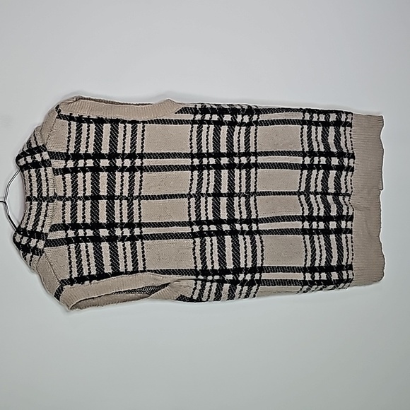 William Rast small tan and black sleeveless layering cardigan - Picture 5 of 7